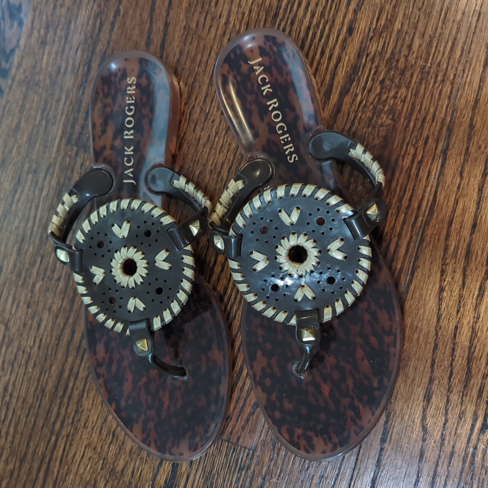 Jack Rogers Tortoise Jelly Sandals